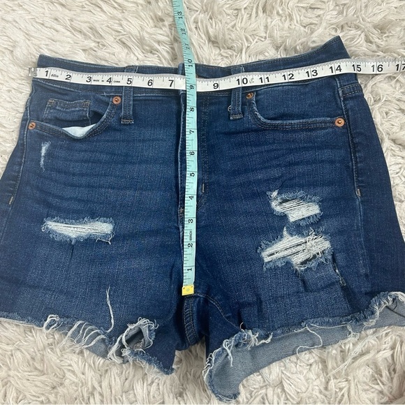 Universal Thread High Rise Midi Midi De Tiro Alto Distressed Jean Shorts - Picture 12 of 12